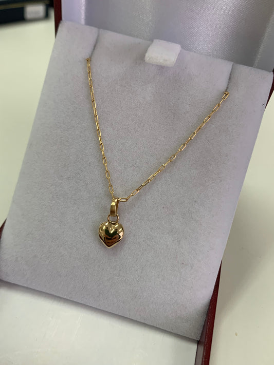 Cadena Oro / Colgante Corazón Oro