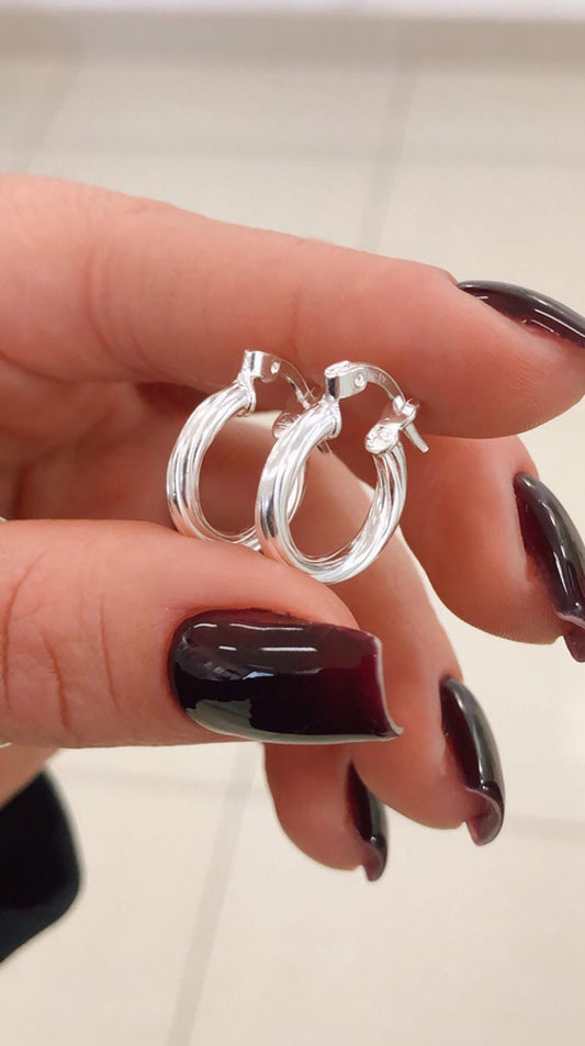 Argollas broche Catalan Biseladas