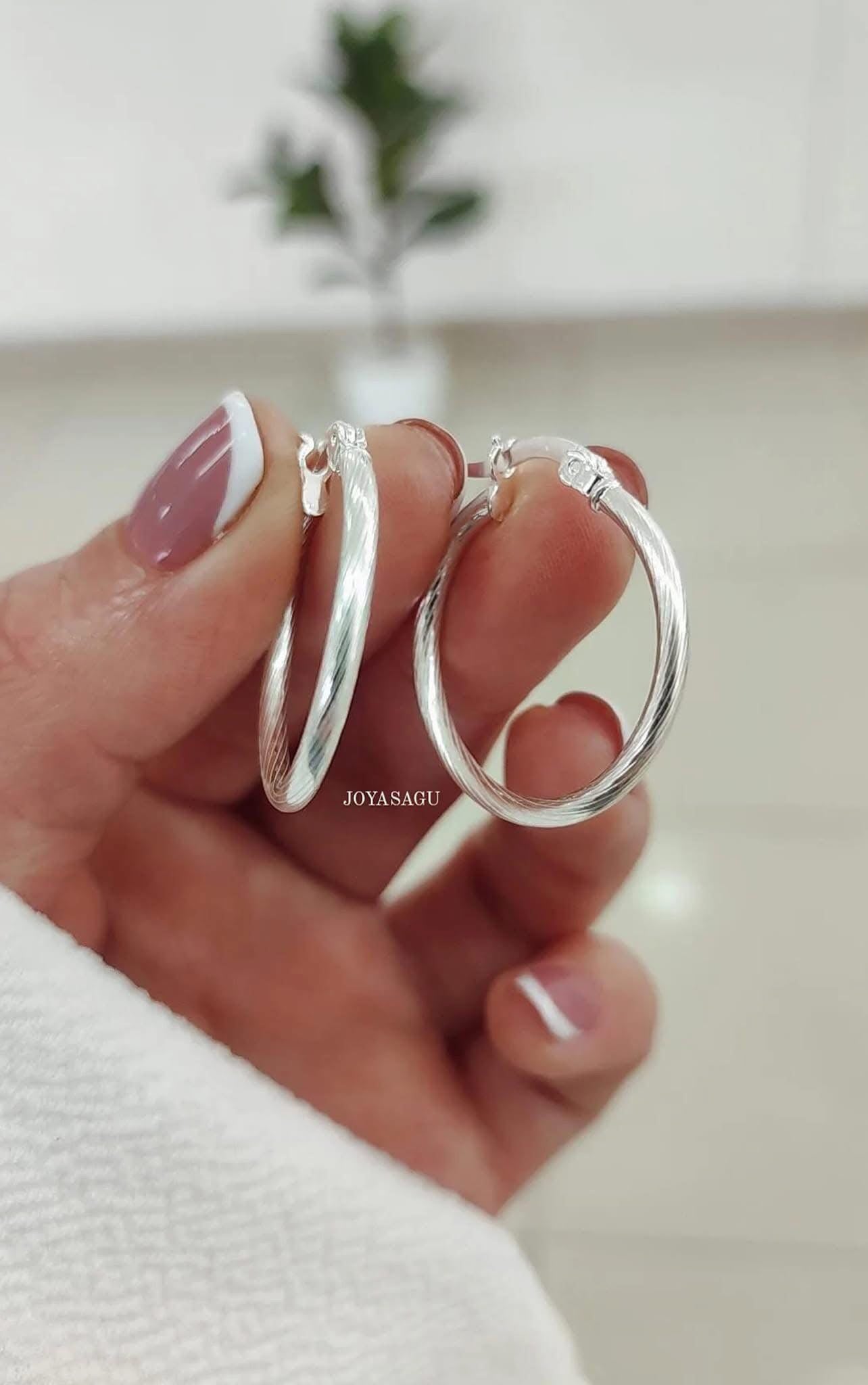 Argollas Biseladas Broche Catalán