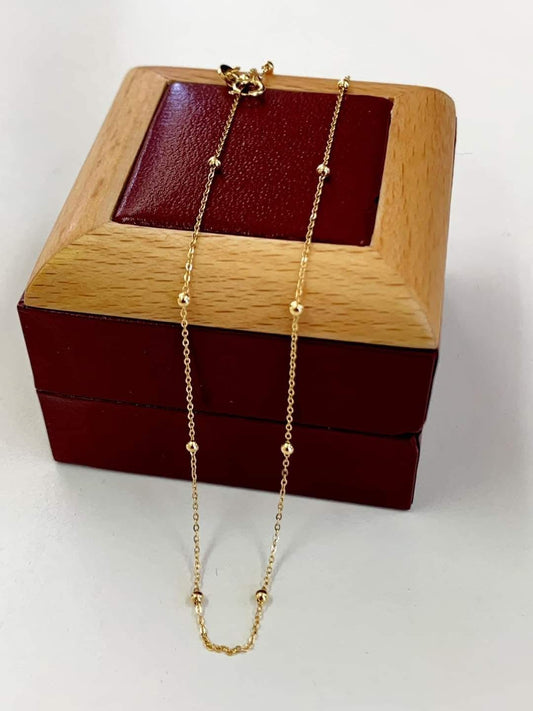 Collar Oro 18 Quilates Bolitas