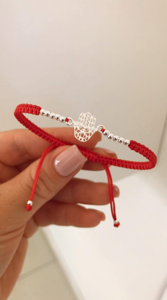 Pulsera Hilo Rojo Mano De Fátima 🪬